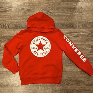 CONVERSE Hoodie, Size L, Red